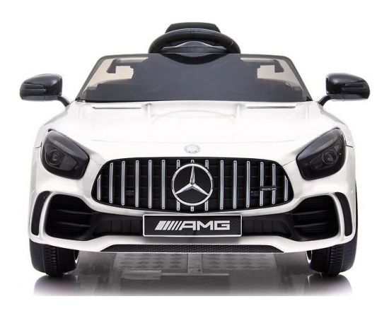 Leggodt Mercedes GTR AMG 12V elektroauto, balts