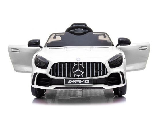 Leggodt Mercedes GTR AMG 12V elektroauto, balts