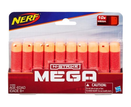 NERF N-STRIKE ELITE MEGA 10 DART REFILL PACK A4368EU40 Rotaļu ieroči - NERF, Brimarex, Simba