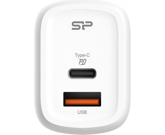 Silicon Power charger USB-C/USB QM25 30W, white