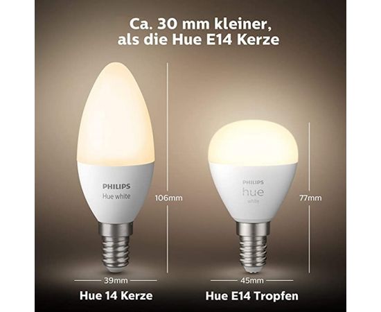 Philips HUE White Teardrop P45 E14, LED bulb (replaces 40 Watt)