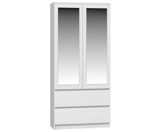 Top E Shop Topeshop SS-90 BIEL LUSTRO bedroom wardrobe/closet 5 shelves 2 door(s) White