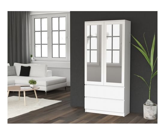 Top E Shop Topeshop SS-90 BIEL LUSTRO bedroom wardrobe/closet 5 shelves 2 door(s) White