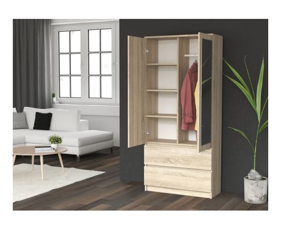 Top E Shop Topeshop SS-90 SON LUS KPL bedroom wardrobe/closet 5 shelves 2 door(s) Oak