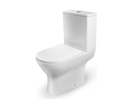 WC pods Vento Norberg  bez apmales ar horizonālo izvādu, 3/6l, ar duroplast Soft Close vāku, ūdens padeve no apakšas