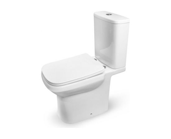 WC pods Vento Bergen  bez apmales ar horizonālo izvādu, 3/6l, ar duroplast Soft Close vāku, ūdens padeve no apakšas