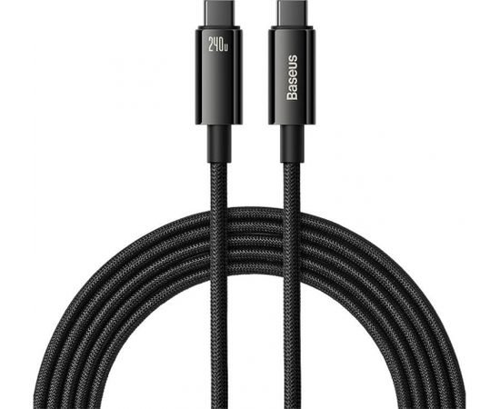 USB-C to USB-C cable Baseus Tungsten Gold 240W 3m (black)