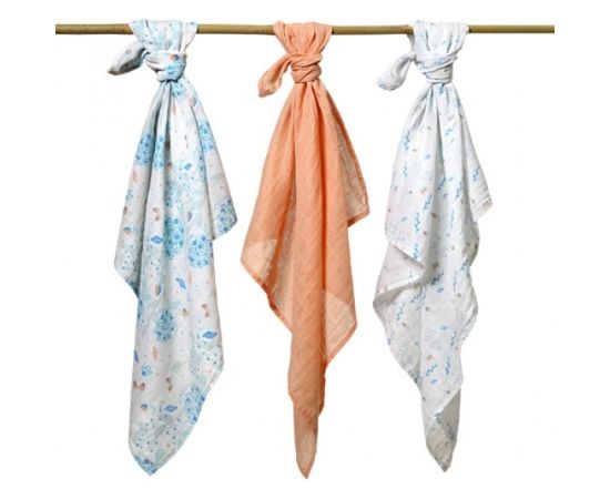 Muslīna autiņu komplekts SUPER SOFT (3 gab.) BabyOno 348/09 Bērnu gultasveļa