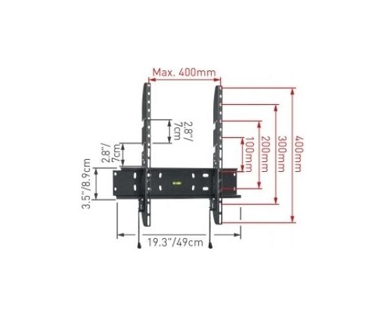 Barkan E30.B 19"-65" TV, fiksuotas, sieninis, juodas