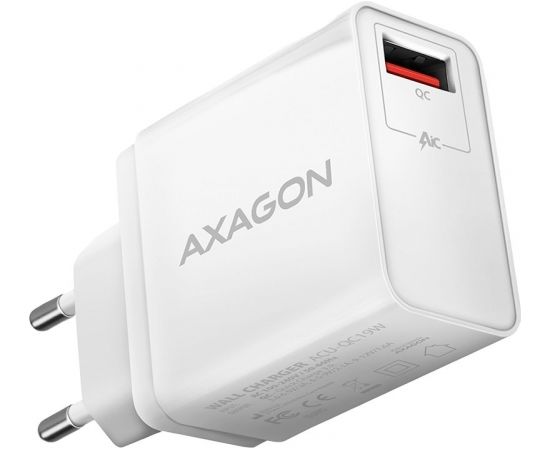 Axagon Wall charger <240V / 1x port QC3.0/AFC/FCP. 19W total power.