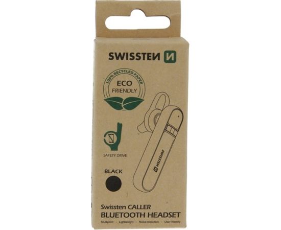 Swissten Eco Friendly Caller Bluetooth 5.0 HandsFree Austiņa ar Funkciju MultiPoint / CVC Noise Reduction