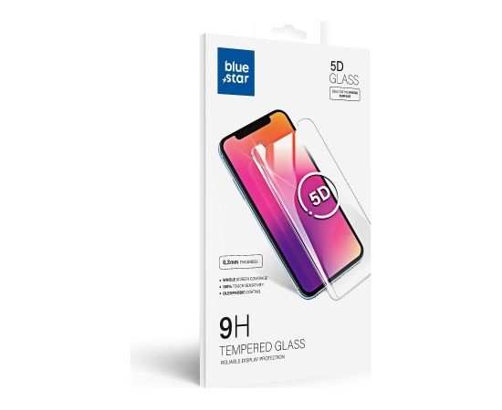 Blue Star 5D aizsargstikls pilnam ekrānam Samsung A536 Galaxy A53 5G melns