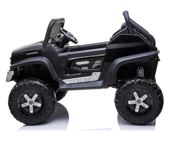 Bērnu vienvietīgs elektromobilis  Mercedes Unimog S, melns Детский электромобиль