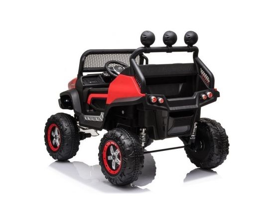 Lean Cars Vienvietīgs bērnu elektromobilis Mercedes Unimog S, sarkans lakota