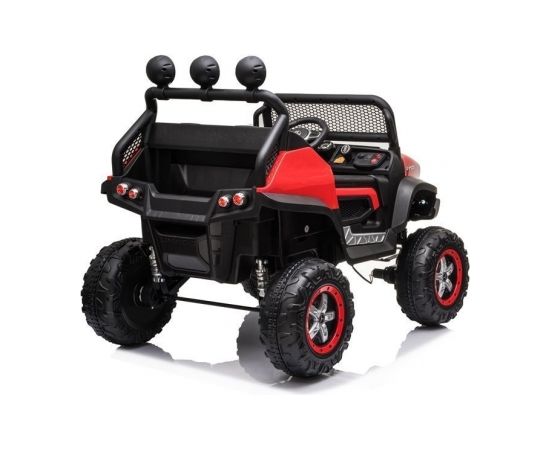 Lean Cars Vienvietīgs bērnu elektromobilis Mercedes Unimog S, sarkans lakota