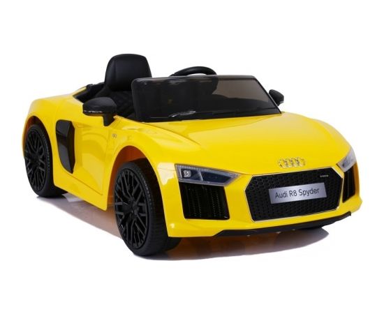 Lean Cars Vienvietīgs elektromobilis bērniem Audi R8 JJ2198, dzeltens