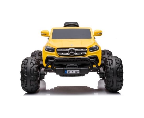 LEAN SPORT Mercedes DK-MT950 4x4, dzeltens Vienvietīgs bērnu elektromobilis