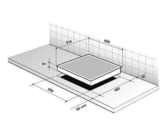 Built-in induction hob De Dietrich DPI7572W