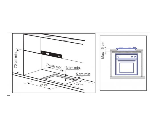 Gas hob De Dietrich DPG3301B