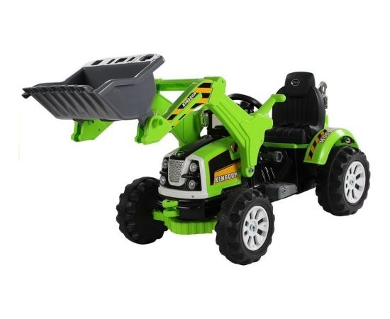 Lean Sport Elektromobilis traktors-ekskavators ar kausu, zaļš