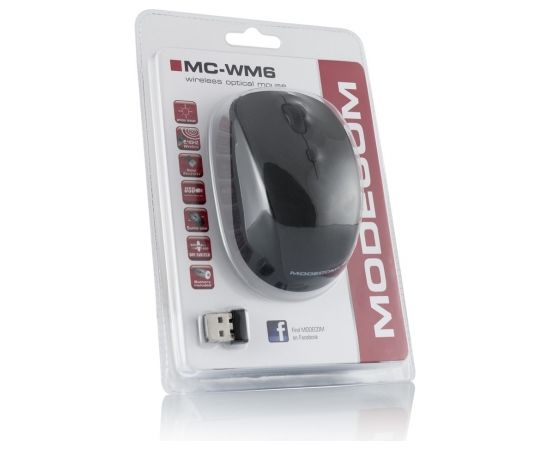 Modecom MC-WM6 mouse RF Wireless Optical 1600 DPI Ambidextrous