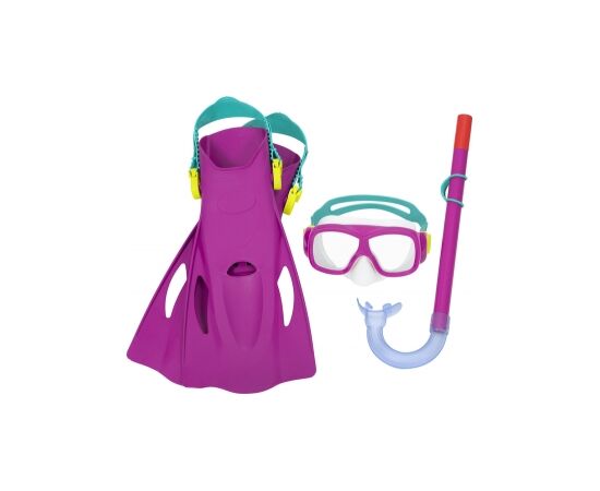 Diving Set Mask, Snorkel, Fins Pink Bestway 25019