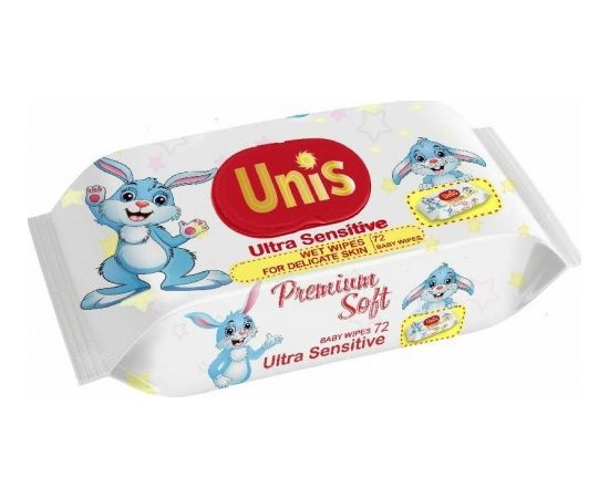Chusteczki nawilżane dla dzieci Unis 72 szt.