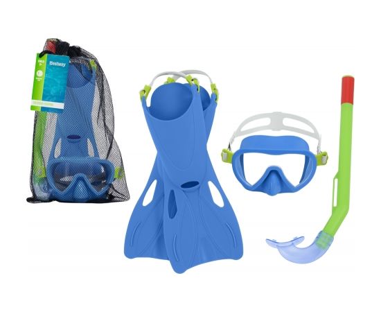 Diving Kit Blue Mask, Fins, Tube Bestway 25039