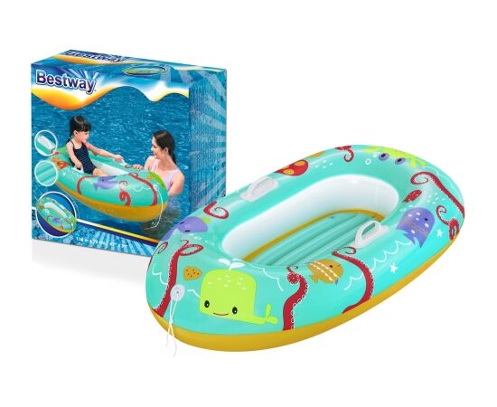 Inflatable Dinghy For Children 119 cm x 79 cm Orange Bestway 34009