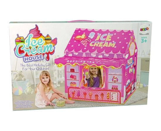 Import Leantoys Princess Ice Cream Tent Ice Cream Shop for Kids Pink Lights Stars