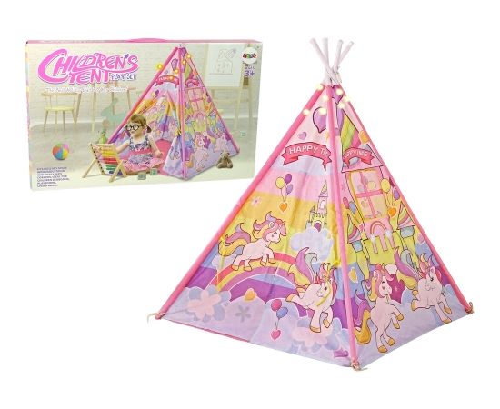 Import Leantoys Children's Light-up Tent Unicorn Ponies Pink