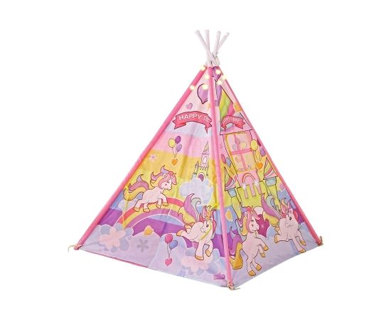 Import Leantoys Children's Light-up Tent Unicorn Ponies Pink
