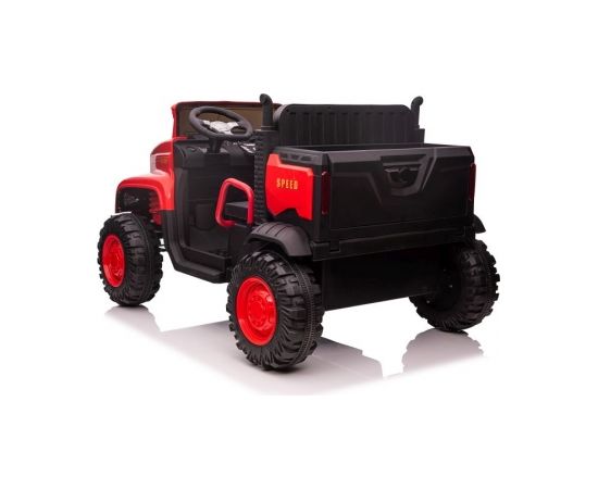 Lean Cars Car On Battery JC222 Red Bērnu elektriskie traktori un kravas auto 