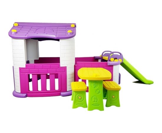 Import Leantoys Garden Set House Table Slide Pink and Purple