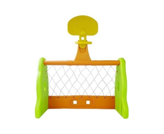 Import Leantoys Children's 2-in-1 Basketball Goal Green and Orange