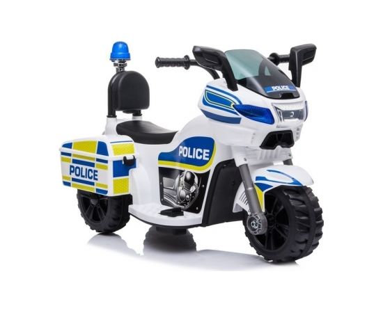 Lean Cars Electric Ride-On Police Motorbike TR1912 White