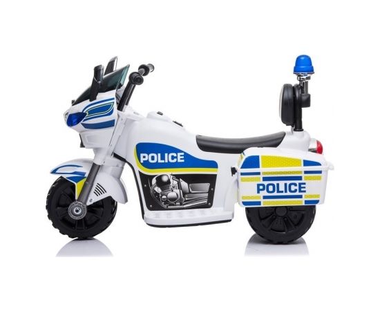 Lean Cars Electric Ride-On Police Motorbike TR1912 White