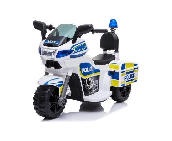 Lean Cars Electric Ride-On Police Motorbike TR1912 White