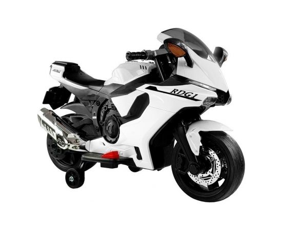 Lean Cars TR1603 Electric Ride-On Motorbike White