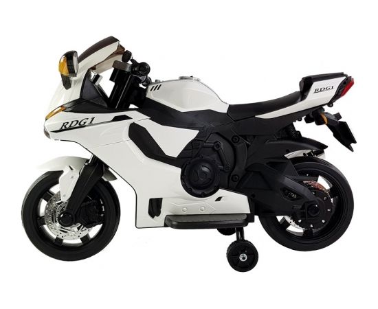Lean Cars TR1603 Electric Ride-On Motorbike White