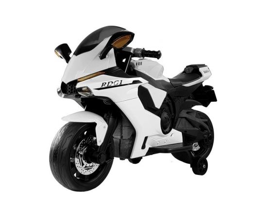 Lean Cars TR1603 Electric Ride-On Motorbike White