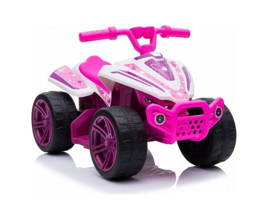 Lean Cars TR1805 Electric Ride-On Quad White-pink Bērnu elektriskie motocikli un kvadracikli 