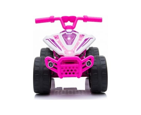 Lean Cars TR1805 Electric Ride-On Quad White-pink Bērnu elektriskie motocikli un kvadracikli 