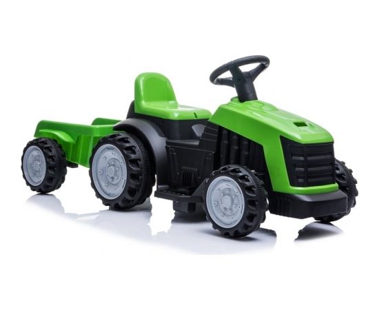 Lean Cars Electric Ride On Tractor with trailer TR1908T Green Bērnu elektriskie traktori un kravas auto 