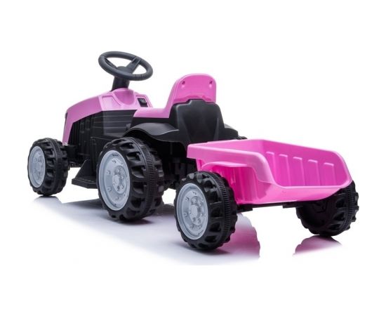 Elektromobilis traktors ar piekabi TR1908T, rozā 4184