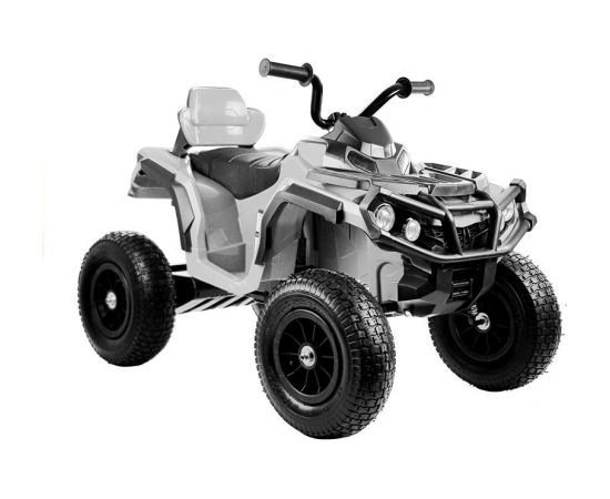 Lean Cars Quad BDM0906 Electric Ride On Vehicle Pumped Wheels - White