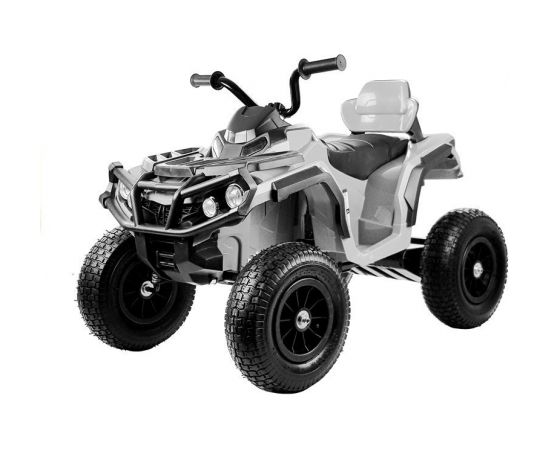 Lean Cars Quad BDM0906 Electric Ride On Vehicle Pumped Wheels - White