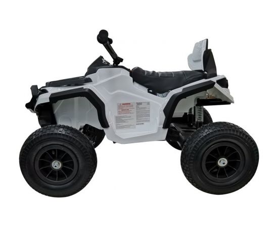 Lean Cars Quad BDM0906 Electric Ride On Vehicle Pumped Wheels - White