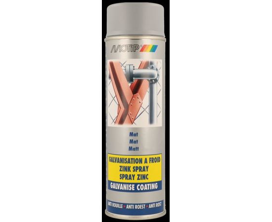 MOTIP Zinc Spray ZN matt 500 ml Smagā Cinka Grunts metināma