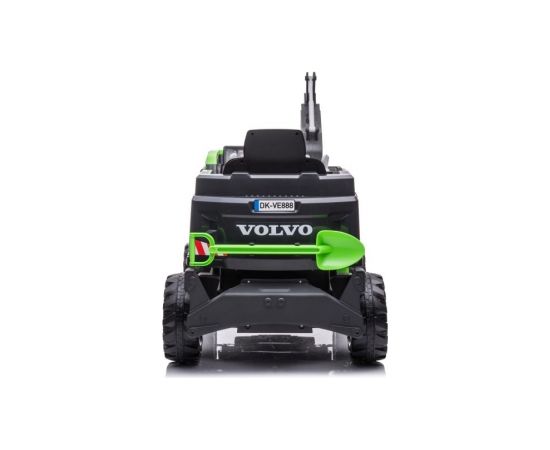 Lean Cars Battery Excavator Volvo DK-VE888 Green Bērnu elektriskie traktori un kravas auto 